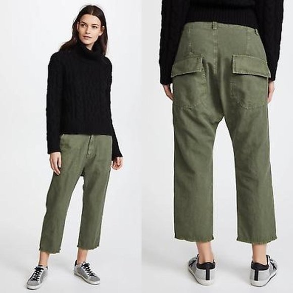 Nili Lotan Luna pants in army green. - Picture 5 of 5